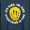 thumbnail image 3 of Instant Message - Everything Is Fine Melted Smile - Women's Lightweight French Terry Long Sleeve Shirt, 3 of 6