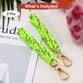 thumbnail image 4 of Llavero de Cuerda [2PCS] - Charm de Bolsa Boho - [Verde] Llavero Trenzado, 4 of 6
