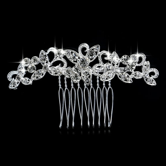 BESTONZON Hair Pieces for Women Jewelry Alloy Hair Comb Silver 1Pcs
