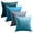 Blue, variant on Softalker Decorative Pillow Covers, Velvet Square Pillow Cases 18x18 Inch Set of 4, Soft Solid Throw Pillow Covers for Christmas, Couch, Sofa, Bedroom, Living Room, Patio (Green)