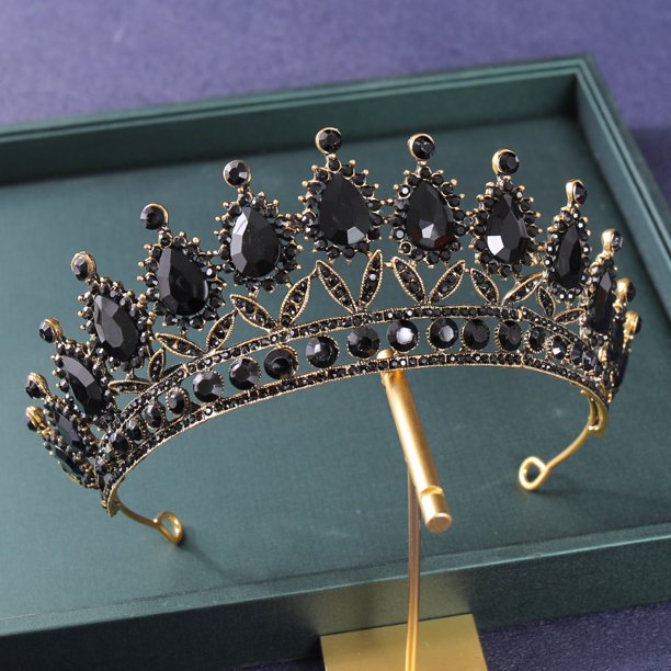 KAKOWELY Tiaras de diamantes de imitación con corona de reina: diadema de novia de cristal barroco para boda, princesa, cumpleaños, para mujer, accesorios para el cabello para fiesta de disfraces
