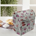 thumbnail image 3 of Paris Stand Mixer Cover, Eifel Tower Sketches and Lipstick Kises Pattern, Kitchen Appliance Organizer Bag Cover with Pockets, 5 Quarts, Charcoal Grey Multicolor, by Ambesonne, 3 of 4