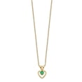 thumbnail image 2 of 14k Madi K 3mm Emerald Heart Birthstone Necklace 15 Inch, 2 of 5