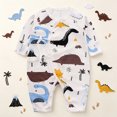 thumbnail image 2 of Enyan Baby Boy One Piece Clothes Fall Winter Outfit Long Sleeve Fun Cartoon Romper Newborn Infant Bodysuit(Size 6-12 Months), 2 of 8