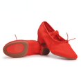 thumbnail image 1 of XIHAHA-Zapatillas de lona Multicolor para Hombre y Mujer, Zapatos de baile de estilo Jazz, color Nude, rojo y negro, 1 of 5