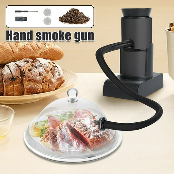 JTWEEN Portable Food Smoker Kit with Wood Chips Battery Powered Cocktail Smoker Smoking Machine Cooking Tool Kitchen Accessories for Drinks and Food
