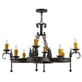thumbnail image 4 of Meyda Tiffany 142876 Andorra 8 Light 42" Wide Taper Candle Style Chandelier - Rust /, 4 of 5