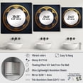 thumbnail image 4 of Designart "Divine Geometry In Blue And Gold I" Modern Geometric Square Mirror Wall Decor Modern - Large Gold Square Bathroom Mirror - Square Printed Wall Mirror Art, 4 of 5