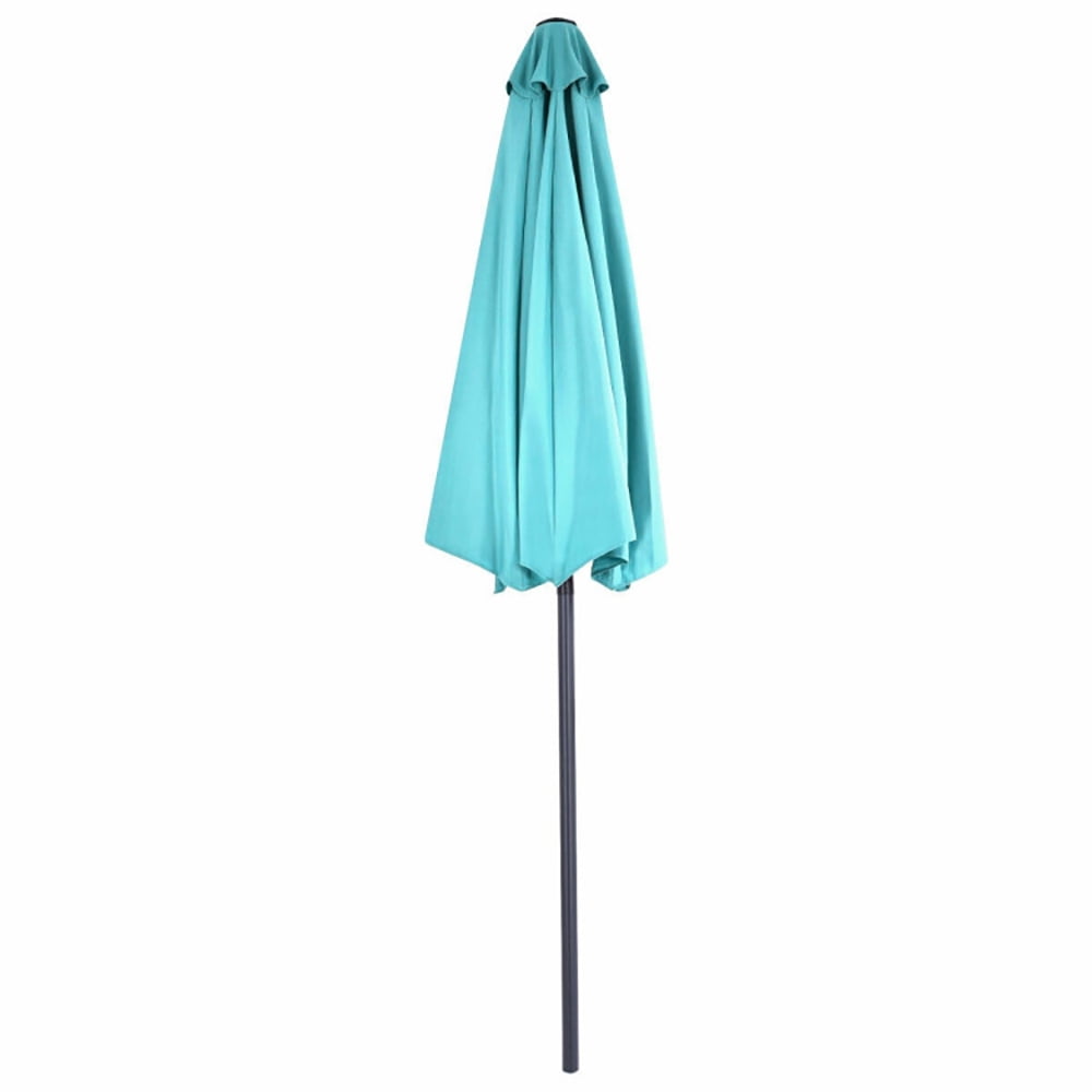 Aimee Lii 9Ft Patio Bistro Half Round Umbrella, Table Umbrella Outdoor Patio, Turquoise Aimee Lii 9Ft Patio Bistro Half Round Umbrella, Table Umbrella Outdoor Patio, Turquoise