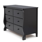 Delta Children Universal 6 Drawer Dresser with Interlocking Drawers - Greenguard Gold Certified, Black