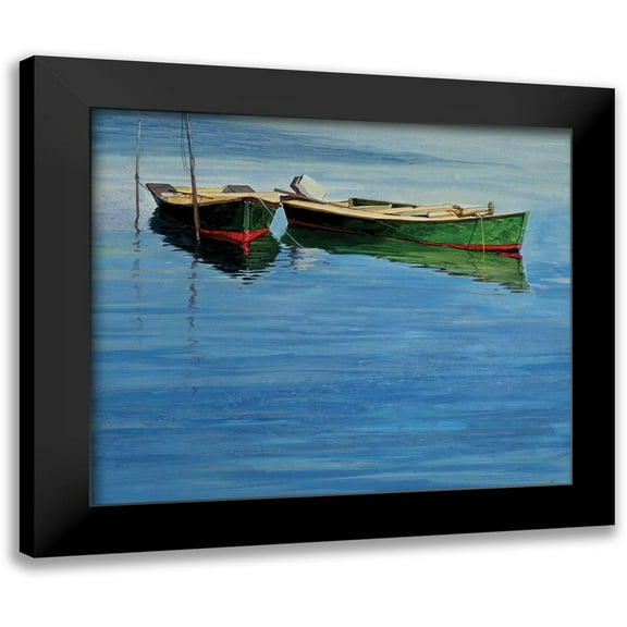 Bansemer, Roger 13x12 Black Modern Framed Museum Art Print Titled - Oyster Boat Twins