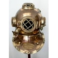 thumbnail image 4 of Brown Antique Scuba Diving Helmet | US Navy Mark V Divers Helmet | Marine Diving Helmet Dive | Underwater Helmet | Replica Gift, 4 of 5