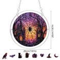 thumbnail image 3 of Halloween Skull Acrylic Puzzle Hanging Decor Set, Spooky Skeleton Ornaments for Wall Window Tree Indoor Party Purple, 3 of 6