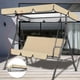 thumbnail image 2 of Toldo de repuesto para columpio de jardín, cubierta de repuesto, toldo impermeable para columpio de jardín, columpio de repuesto para columpios de jardín y patios (Beige164 * 114 * 15 cm), 2 of 5