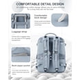 thumbnail image 5 of Large Travel Backpack Carry On for Women Man Waterproof Gym Backpack with Laptop Compartment Mochila de Viaje Teacher Personal Item Backpacks Rucksack Airplane Accessories Must Haves Gray Blue, 5 of 8