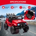 thumbnail image 3 of 12V Kids Ride on Truck, Battery Powered Electric Ride On Vehicle with Parent Remote Control, 3 Speeds & LED Lights, for Kids 3-8, 3 of 9