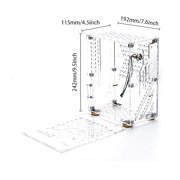 Pc Portable Small Computer Case Plexiglass Shell Compact PC Case Desktop PC Case Mini-ITX Motherboard Power Supply