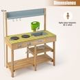 thumbnail image 3 of Cocina Juguete Infantil de Madera Costway con grifo realista Fregadero desmontable para Niños de 3 Años Natural, 3 of 9