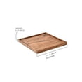 thumbnail image 3 of Decorative Square Acacia Wood Tray, 10.5" Square & 0.75" High - Set of 12, 3 of 3