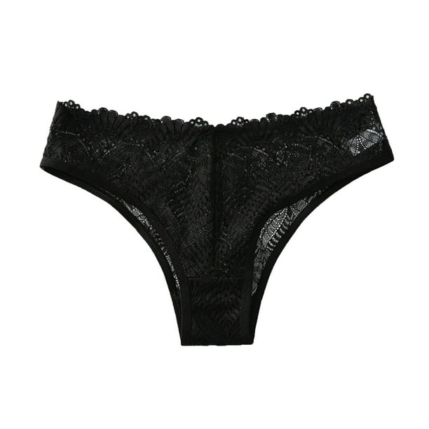 nsendm Female Underwear Adult Vintage Corsets for Women Exotic Women's  Stretch Bikini Panty Lace Trim 4 Colors Comfy Sexy Underwear Candy(Black, L)