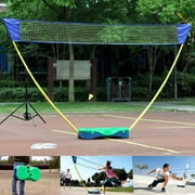 3 in1 Badminton Tennis Volleyball Net Portable Stand Battledore Set for Indoor & Outdoor Sport Games, No Tools or Stakes Required