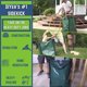 thumbnail image 2 of Bolsa de basura para el hogar y el jardín de alta resistencia tejida de polipropileno, bolsa reutilizable para césped y jardín de hojas con asas de transporte reforzadas, verde, 2 of 5