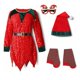thumbnail image 1 of Ropa de Navidad para niños, disfraz de Papá Noel para bebés, traje de Navidad para niños pequeños, traje de mono para niños y niñas, fiesta de carnaval 130(6T) Gao Jinjia LED, 1 of 2