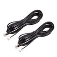 thumbnail image 1 of Cable de extensión telefónico Unique Bargains RJ11 6P4C macho a macho 9,84 Pies 2uds, 1 of 5