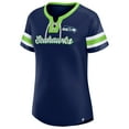 thumbnail image 2 of Women's Fanatics College Navy Seattle Seahawks Original State Lace-Up T-Shirt, 2 of 3