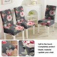 thumbnail image 5 of Artistic Wildflower Tropical Flower and Leaves Rustic Dining Chair Covers 4 Pack Washable Polyester Stretch Slipcovers Removable Seat Protector for Summer Dining Room, 5 of 7