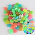 thumbnail image 4 of Limei 100 Pcs New Colorful Glow in The Dark Pebbles Stones Rocks for Fish Tank Aquarium Garden Walkway, Random Color, 4 of 6