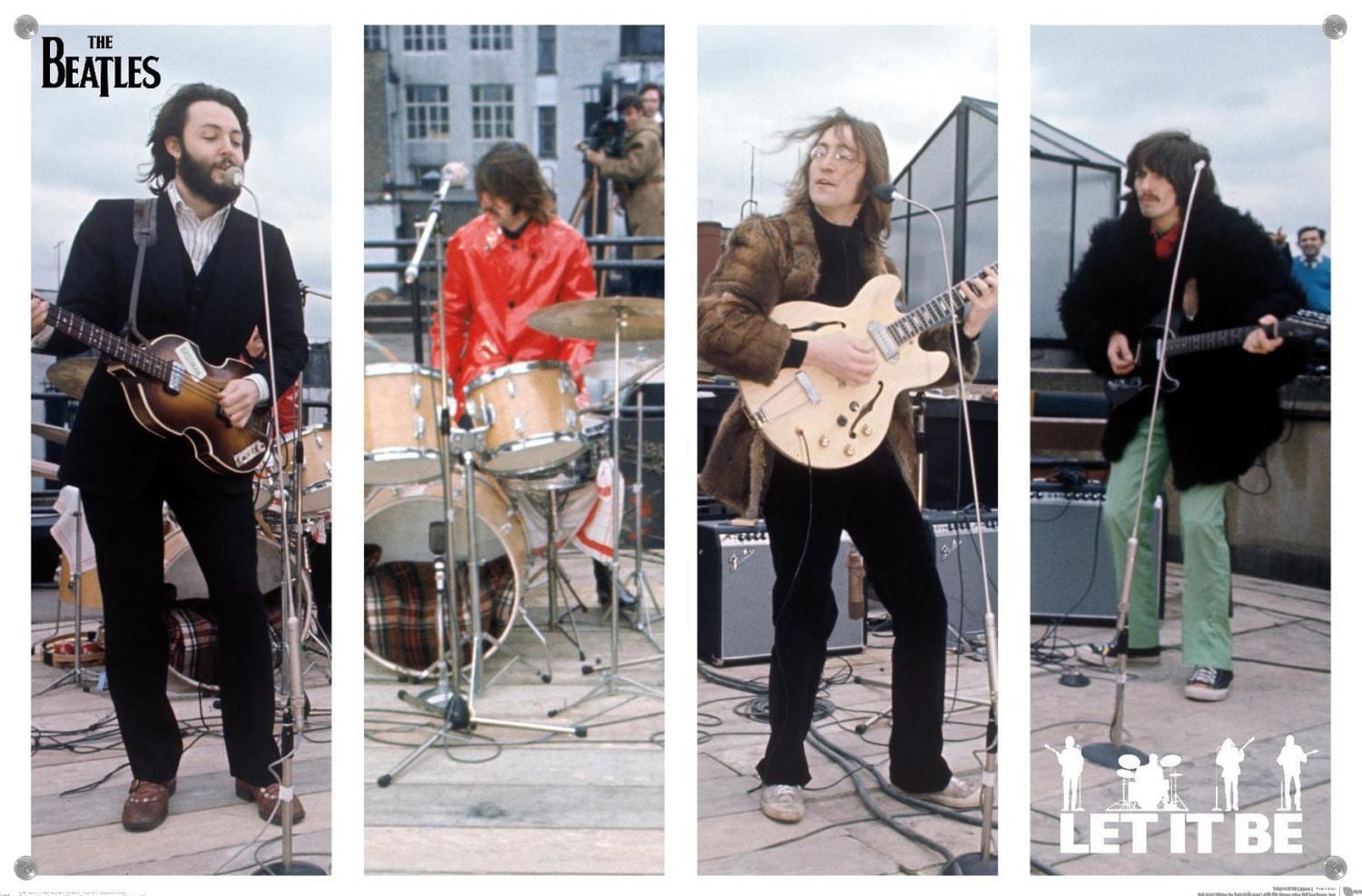 The Beatles - Let It Be Bars Wall Poster, 22.375" x 34" Framed