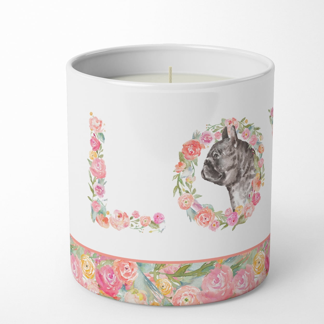 French Bulldog Style 4 LOVE 10 oz Decorative Soy Candle