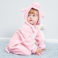 thumbnail image 3 of Fox Children's Bathrobe, Baby Plush Bathrobe, Boy/Girl Hooded, Animal Soft Warm Fleece Dressing Gown/Pajamas 0-3 Years Old80cm, 3 of 4