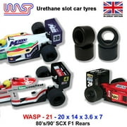 Urethane Slot Car Tyres x 4 Wasp 21 20 x 14 x 3.6 x 7 SCX GT Large