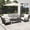 Grey, variant on Aluminum Outdoor Sofa,5 Seats Modern Patio Furniture Set,Sectional Sofa Conversation Set with Coffee Table, Upgraded Washable Cushions for Garden Backyard,Grey