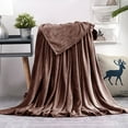 thumbnail image 7 of Howarmer Large Coffee Fleece Throw Blankets, Queen Size Soft Fuzzy Blanket for Women Men and s, All Season Lightweight Microfiber Fluffy Blanket, 90 x 90 inch, 7 of 7