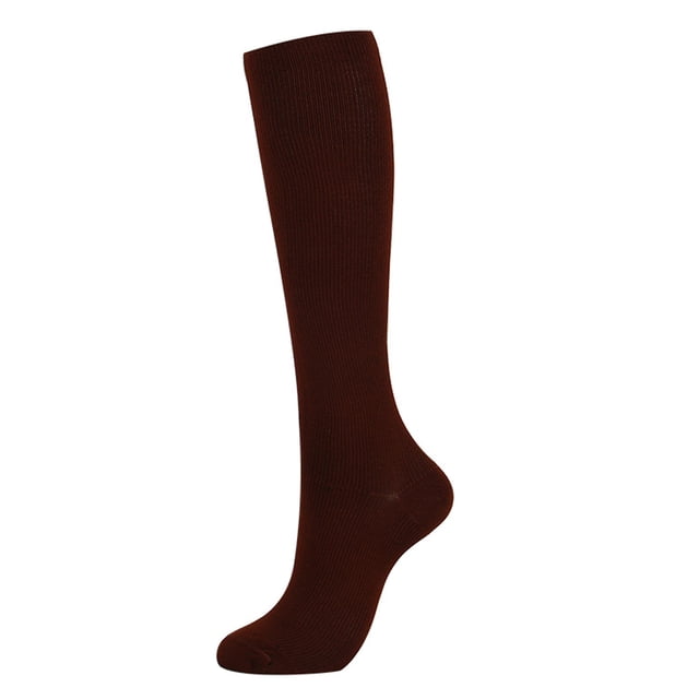 Qudderr Men Women 2 Pairs Compression Socks Knee High Support for Sports Solid Color Long Socks Knee High Compression Socks S-XXL