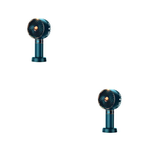 Naiovety Mini ventilador portátil de escritorio USB recargable ABS ventiladores potente refrigeración por aire de viento para oficina Verde 2piezas