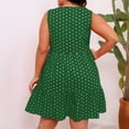 thumbnail image 4 of DJskiyers Women's Midi Dress 2025 Polka Dots Swing Dresses Plus Size Tank Dress Casual Summer Dress A Line Retro Party Dress, 4 of 5