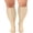 Beige, variant on WIZUTIZ Mens Women Plus Size Socks High Tube Breathable Solid Color Running Fitness Calf Support