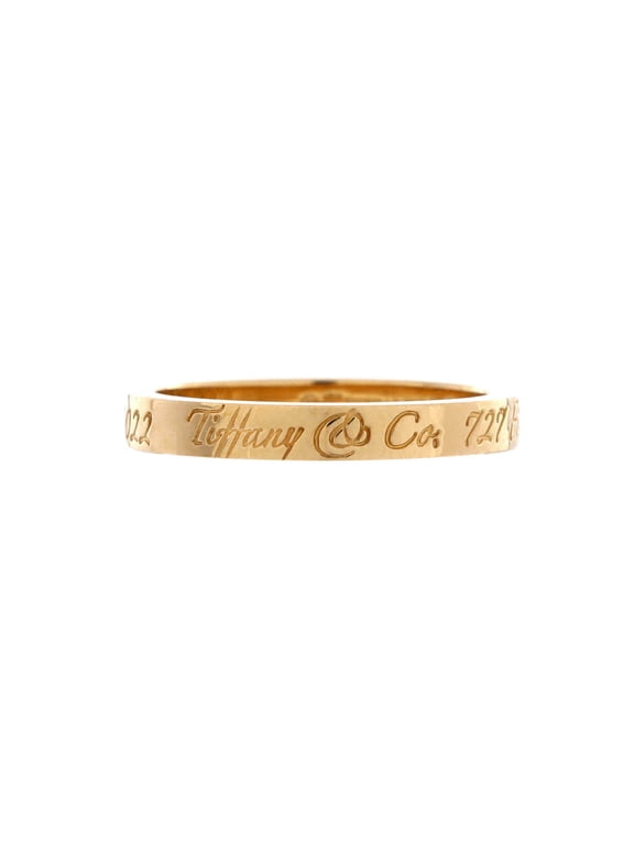 Pre-Owned Notes Fifth Avenue New York Ring 18K Yellow Gold Narrow By Rebag