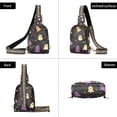 thumbnail image 7 of FORMRS Womens Crossbody Sling Bag Travel Daypack Shoulder Chest Backpack, Black Halloween Ghosts, 7 of 7