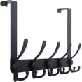 thumbnail image 1 of Coat Rack for Door, Door Coat Rack, Door Coat Hook, Wall Mounted Coat Rack, No Drill Stainless Steel Coat Rack, Black, 1 of 5
