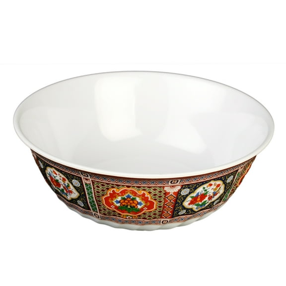 Excellante Peacock Melamine Dinnerware Collection 32 Oz, 6 7/8" Swirl Bowl, Comes in Dozen