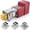 Dark red-1/2in & 3/8in & 1/4in, variant on Sopito Electric Potato Cutter, Stainless Steel French Fry Cutter with 1/2in Blade & 3/8in Blade Great for Potatoes Cucumbers Carrots