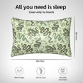 thumbnail image 4 of KLL Green Snake Pattern Silk Pillowcase for Hair and Skin Standard Size 20"X 30" Soft Breathable Pillow Covers for Sleeping, 4 of 6