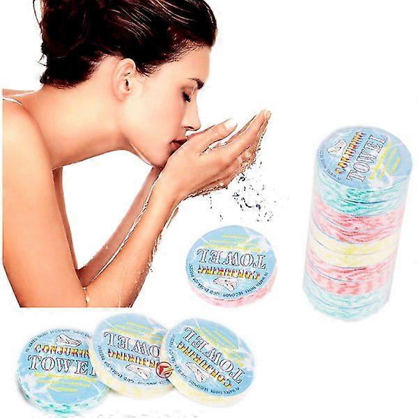 Mini Non-woven Wash Cloth Conjuring Towel Compressed Towel - 10pcs/set (Assorted Color)