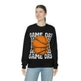thumbnail image 2 of Retro Game Day Women's Basketball Lover Gift Vintage Unisex Sweatshirt, 2 of 6