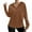 Coffee, variant on Women's Ribbed Half Zip Stand Collar Hoodless Sweater, Autumn Winter Solid Color Knit Pullover Top with Soft Comfort Fabric for Casual Daily Wear, Street Fashion and Versatile Outfits Black L